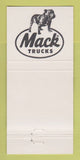 Matchbook Cover - Mack Mid Liner Truck 30 Strike