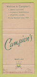 Matchbook Cover - Campion's Hanover NH Clothing Sporting Goods 30 Strike