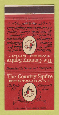 Matchbook Cover - Country Squire Restaurant Clothes Killingworth CT 30 Strike