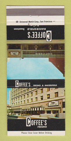 Matchbook Cover - Coffee's Bakersfield Fresno CA Clothes 30 Strike