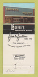 Matchbook Cover - Coffee's Bakersfield Fresno CA Clothes 30 Strike
