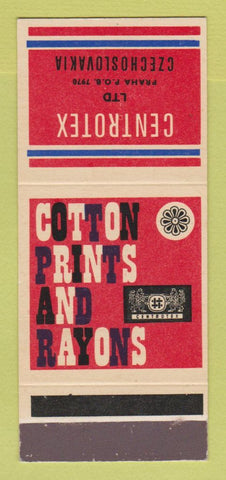 Matchbook Cover - Centrotex Clothes Czechoslovakia Czech 30 Strike