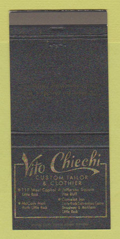 Matchbook Cover - Vito Chiechi Men's Clothes Little Rock Pine Bluff AR 30 Strike