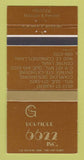 Matchbook Cover - Boutique 662 Montreal Laval St Hubert QC 30 Strike