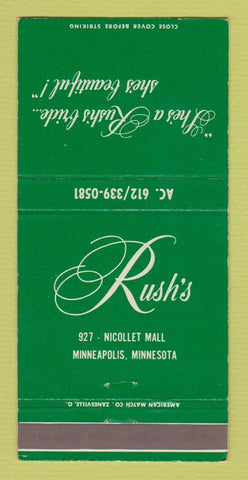 Matchbook Cover - Rush's Bridal Clothes Minneapolis MN 30 Strike