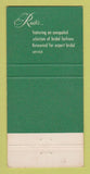 Matchbook Cover - Rush's Bridal Clothes Minneapolis MN 30 Strike