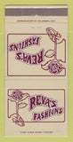 Matchbook Cover - Reva's Fashions Clothes Pasadena Arcadia CA 30 Strike
