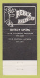 Matchbook Cover - Reva's Fashions Clothes Pasadena Arcadia CA 30 Strike