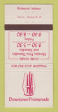 Matchbook Cover - Downtown Promenade Richmond IN Store 30 Strike