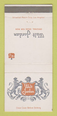 Matchbook Cover - Walt Jordan Men's Clothes Long Beach CA WEAR 30 Strike