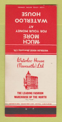 Matchbook Cover - Waterloo House Newcastle UK WEAR 30 Strike
