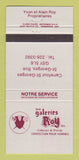 Matchbook Cover - Aux Galeries Roy Men's Clothes St Georges Beauce QC 30 Strike