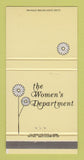 Matchbook Cover - Women's Department CSB Clothes WEAR 30 Strike