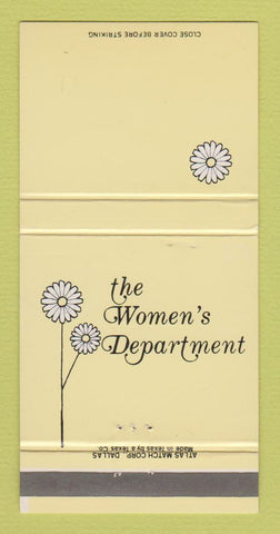 Matchbook Cover - Women's Department CSB Clothes WEAR 30 Strike