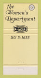Matchbook Cover - Women's Department CSB Clothes WEAR 30 Strike