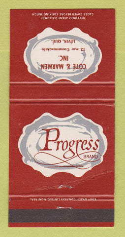 Matchbook Cover - Progress Men's Clothes Levis QC Cote Marmen WEAR 30 Strike