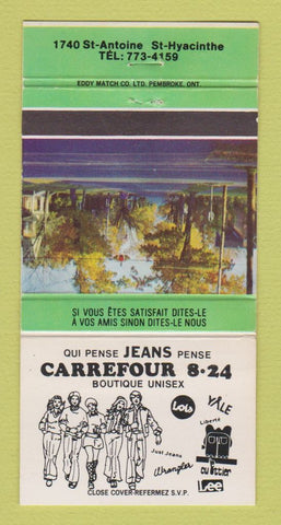 Matchbook Cover - Jeans Carrefour Clothes St Hyacinthe QC 30 Strike