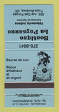 Matchbook Cover - Boutique La Paysanne Clothes Trois Rivieres QC WEAR 30 Strike