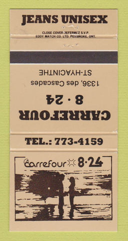 Matchbook Cover - Carrefour 8 24 Jeans St Hyacinthe QC TAN 30 Strike