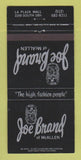 Matchbook Cover - Joe Brand McAllen TX Clothes 30 Strike