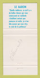 Matchbook Cover - Le Baron Hauterive QC 30 Strike
