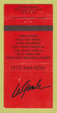 Matchbook Cover - Le Gambi New York City Clothes 30 Strike