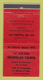 Matchbook Cover - Nicholas Tawel Tailors Clothes Beauce QC RED 30 Strike