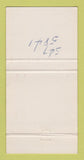 Matchbook Cover - Jim Hinks Uniform Sales Burlington ON 30 Strike