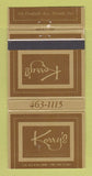 Matchbook Cover - Kerry's Men's Clothes Toronto ON 30 Strike