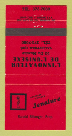 Matchbook Cover - Jenalure Boutique Clothes Valleyfield QC 30 Strike