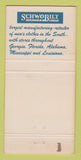 Matchbook Cover - Schwobilt Men's Clothes Suits 30 Strike