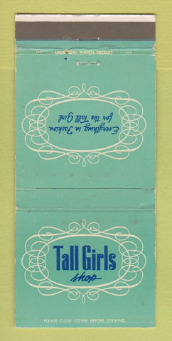 Matchbook Cover - Tall Girls Clothes Stores CHAIN WEAR 30 Strike