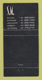 Matchbook Cover - SaMo Fabrics Canada Toronto Montreal Calgary 30 Strike