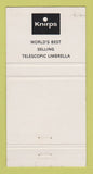 Matchbook Cover - Knirps Umbrellas Canada girlie WEAR 30 Strike