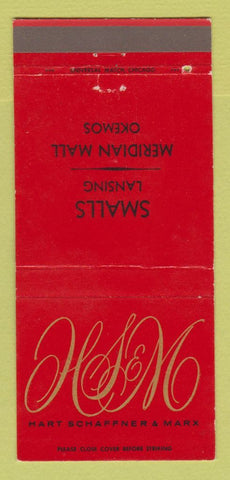 Matchbook Cover - Hart Schaffner Marx Men's Clothes Lansing Okemos MI 30 Strike