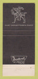 Matchbook Cover - Hart Schaffner Marx Men's Clothes Lansing Okemos MI 30 Strike