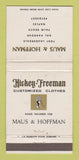 Matchbook Cover Hickey Freeman Men's Clothes Naples Palm Beach FL WEAR 30 Strike