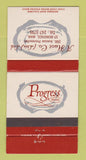 Matchbook Cover - Progress Men's Clothes Huot St Boniface MB 30 Strike