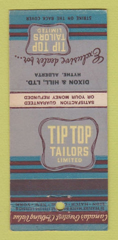 Matchbook Cover - Tip Top Tailors Clothes Dixon Ill Hythe AB 21 Strike Feature