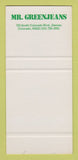 Matchbook Cover - Mr Greenjeans Denver Colorado SAMPLE 30 Strike