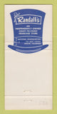 Matchbook Cover - Randall's Men's Clothes Formal Wichita KS 30 Strike