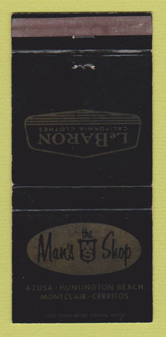 Matchbook Cover - Le Baron Clothes Man's Shop Azusa Cerritos CA WEAR 30 Strike