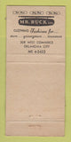Matchbook Cover - Mr Buck Clothes Oklahoma City OK IMPRINT WORN 30 Strike