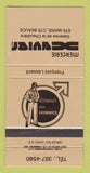 Matchbook Cover - D Cavier? Men's Clothes Beauce QC 30 Strike