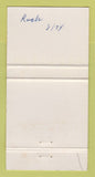 Matchbook Cover - Chez Realdo Clothes Men's Quebec QC WEAR 30 Strike