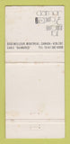 Matchbook Cover - Daimor Men's Slacks Jeans Montreal QC WEAR 30 Strike