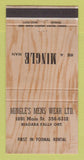 Matchbook Cover - Mingle's Men's Clothes Niagara Falls ON WEAR 30 Strike