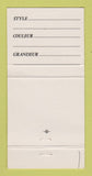 Matchbook Cover - Boutique Revue Quebec QC Rimouski WEAR 30 Strike