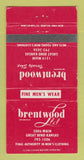 Matchbook Cover - Brentwood Men's Clothes Great Bend KS WEAR 30 Strike
