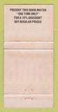 Matchbook Cover - Crown Swim Wear Clothes Myrtle Beach SC 30 Strike